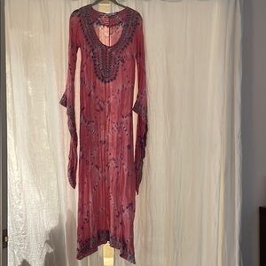 CALYPSO ST. BARTH Elegant Pink and Purple Beach Cover Up